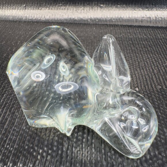 1980s Clear Bunny Rabbit Small Glass Figurine Decorative Vintage Figure Decor - Picture 8 of 11